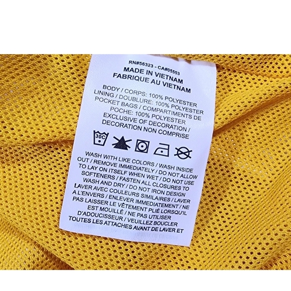 Nike Sportswear Windbreaker Jacket Women Sz XL Yellow Floral Full Zip Loose Fit - Picture 5 of 13